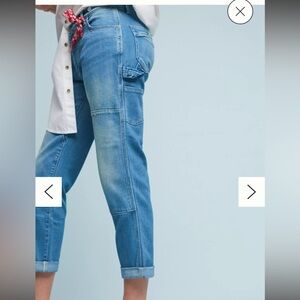 Pilcro and the Letterpress Blue Cropped Jeans